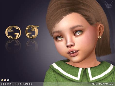 Sims 4 Gucci Stud Earrings For Toddlers The Sims Book