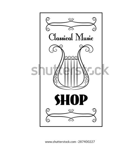 Black White Vintage Poster Classical Music Stock Vector Royalty Free