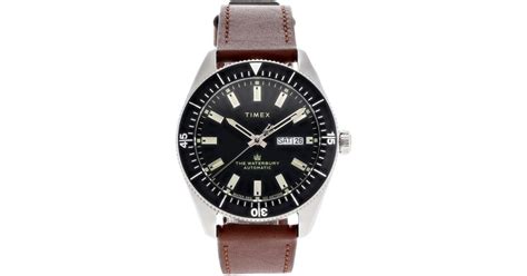 Timex Mm Waterbury Dive Automatic In Brown For Men Lyst