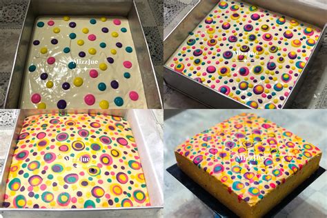 This cake is made by mixing broken marie biscuits combined with a chocolate sauce or runny custard made with. Kek Marble Polkadot. Step By Step Cara Lukis Polkadot ...