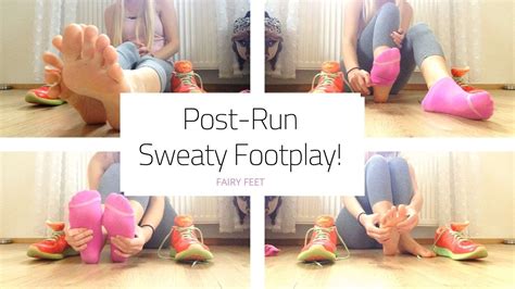 Post Running Sweaty Sneaker Foot Play Foot Worship Massage Fairy Feet Youtube