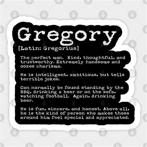 Funny Gregory Names Definition Funny Gregory Gregory Sticker