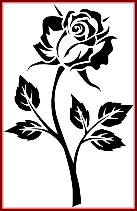 Rose Clipart Black And White Rose Black And White Transparent Free For