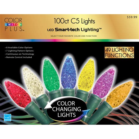 Color Switch Plus Christmas C5 Light Set With 49 Lighting Functions And