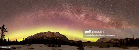 Aurora Borealis Comet Panstarrs Shooting Star And Milky Way Over
