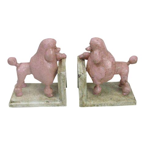 Pink Cast Iron Poodle Bookends A Pair In 2020 Pink Poodle Pink
