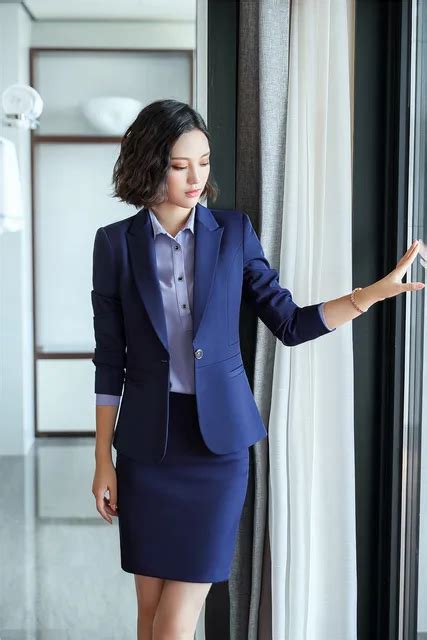 2018 female work business women s skirt suits set for women blazer office lady clothes coat
