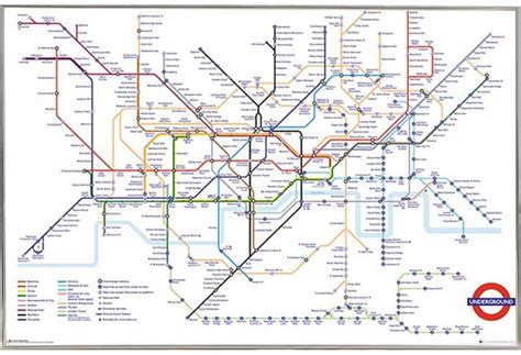 East Urban Home Transport For London Underground Map Framed