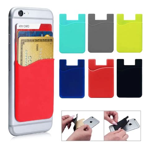 Phone Case 3m Adhesive Silicone Card Holder For Iphone Samsung Back