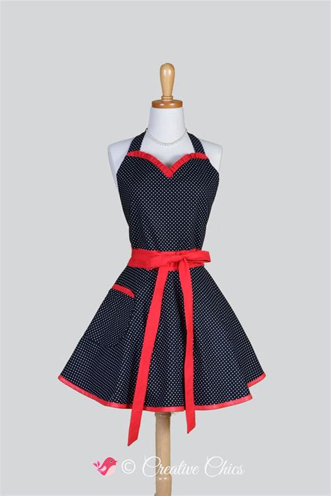 Sweetheart Red Apron Sexy Vintage Retro Hostess Aprons