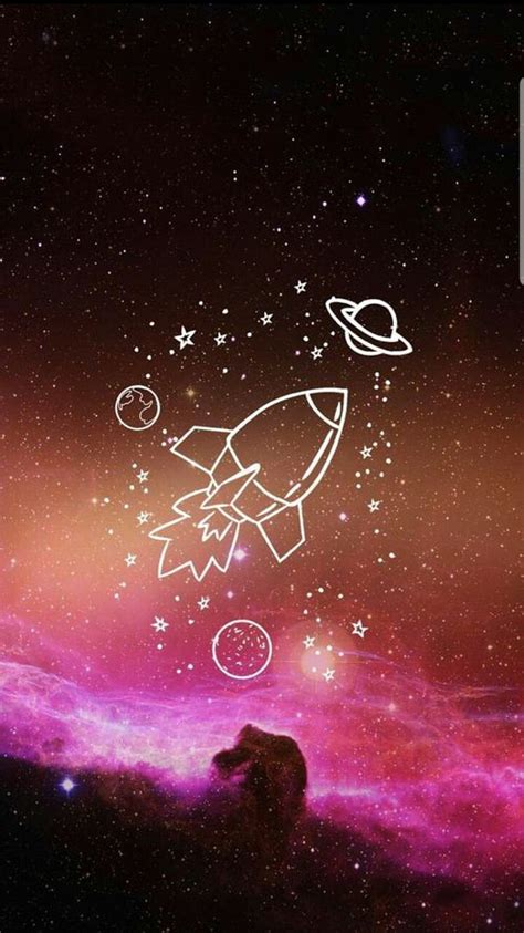 Space Rocket Aesthetic Celestial Galaxy Hd Phone Wallpaper Peakpx