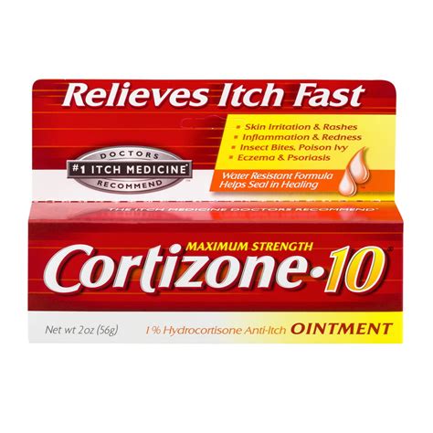 Cortizone 10 Anti Itch Ointment 2oz Value Size