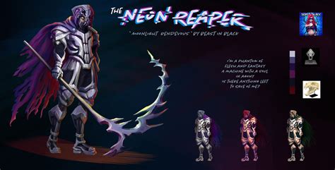 Artstation Neon Reaper Original Character Concept