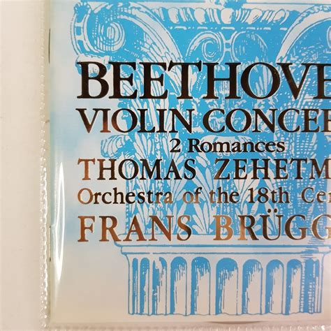 beethoven violin concerto 2 romances thomas zehetmair orchestra frans bruggen cd ebay