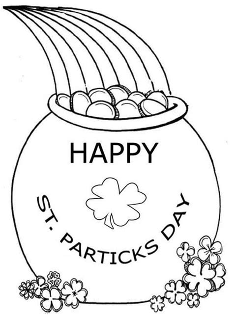 Patrick's day pdf coloring books from primarygames. Celebrating St Patricks Day With A Pot Of Gold Coloring ...
