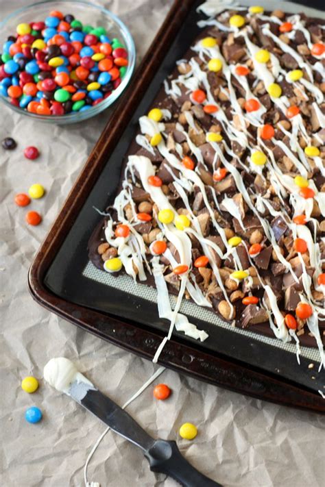 Halloween Candy Bark Completely Delicious