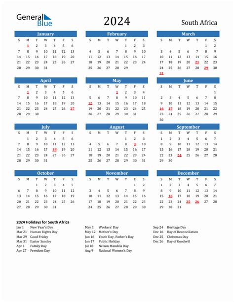 Public Holidays 2024 South Africa Calendar Norri Annmarie