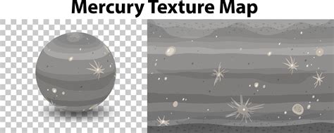 Mercury Planet With Mercury Texture Map 3223155 Vector Art At Vecteezy