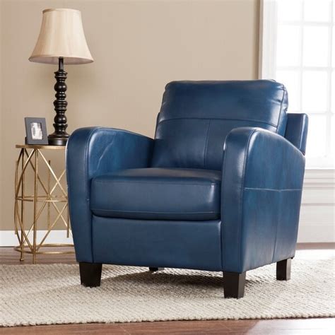 Shop Harper Blvd Bronson Royal Blue Faux Leather Lounge Chair Free