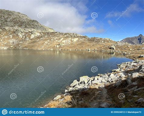 A Crystal Clear Alpine Lakes Laghi D`orsirora During A Beautiful Autumn