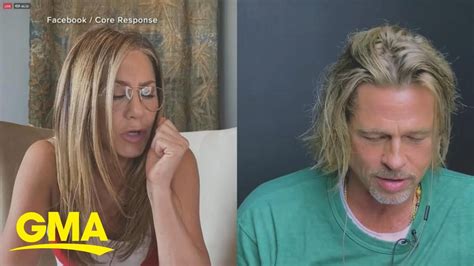 Jennifer Aniston And Brad Pitt Reunite For Fast Times At Ridgemont High Table Read L Gma Youtube