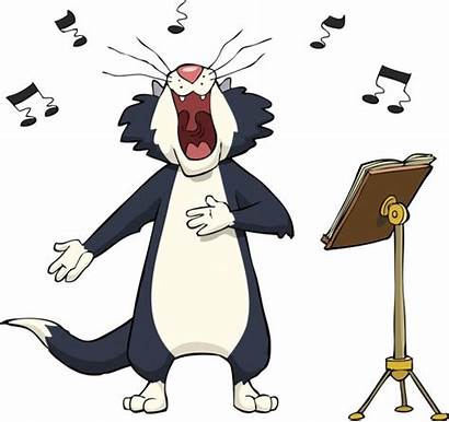 Singing Cat Illustration Singer Depositphotos Choir Cliparts