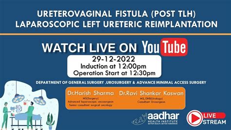 Laparoscopic Left Ureteric Reimplantation For Ureterovaginal Fistula