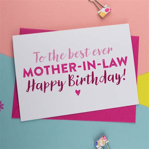 Happy Birthday From Your Favourite Mother In Law Card Greeting Birthday Card Ph