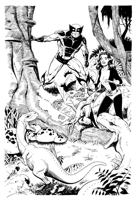 Wolverine And Kitty In The Savage Land Commission 2014 Paul Smith