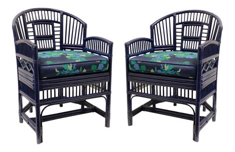 Lacquered Chippendale Style Bamboo Chairs - a Pair | Chairish