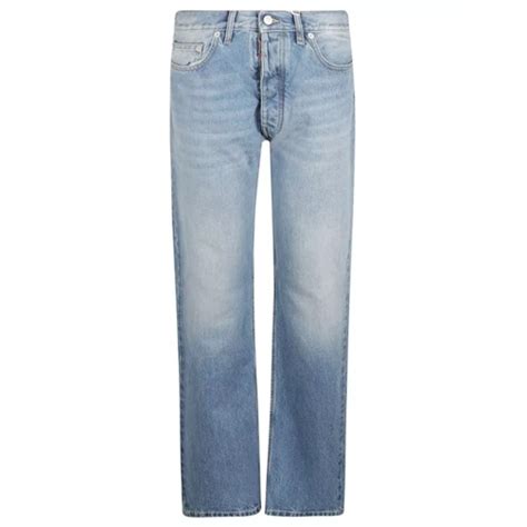 Maison Margiela Blue Straight Leg Jeans Blue Rechte Been Jeans