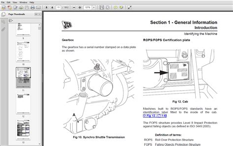 Jcb 3cx 4cx Backhoe Loader Service Manual 98033290 16 Pdf