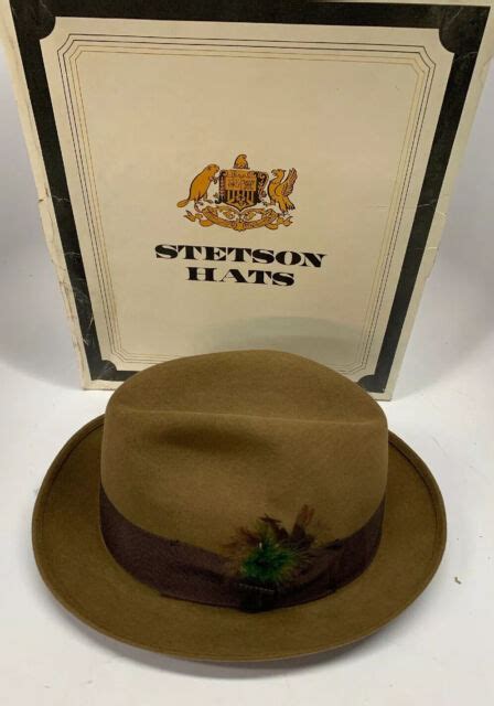 Vintage John B Stetson Royal Stetson Brown Felt Mens Fedora Hat Size