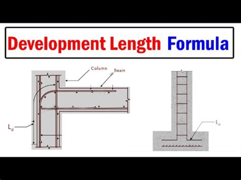Development Length Formula For Beam And Column How To Calculate Development Length YouTube