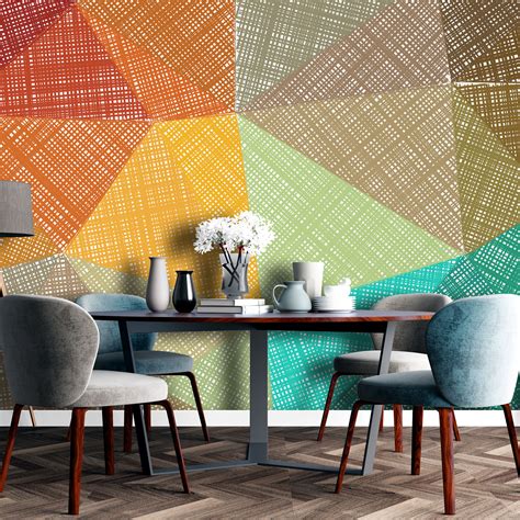 Best bloxburg house ideas in roblox: Line pattern geometric - Mural Wallpaper, PVC Free, Non ...