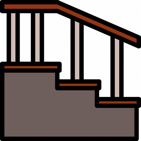 Stair Step Structure House Interior Staircase Icon Download On