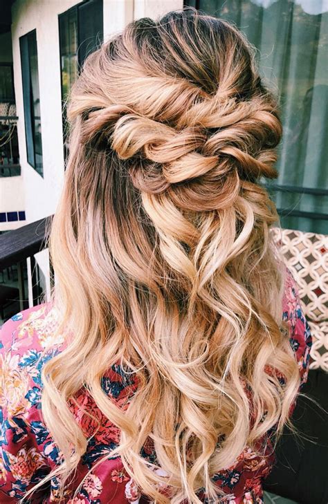 Bohemian Half Up Hairstyles For Curly Hair