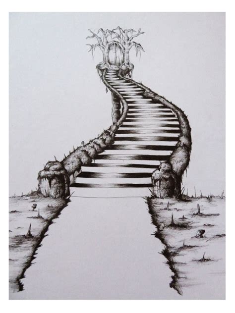 Stairway to heaven drawing easy. Pin by SacredD4G on Tattoo | Heaven drawing, Stairway art ...