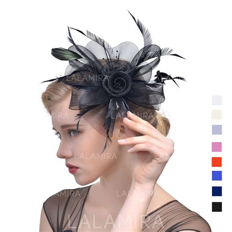 cambric with feather fascinators beautiful ladies hats 194673 lalamira