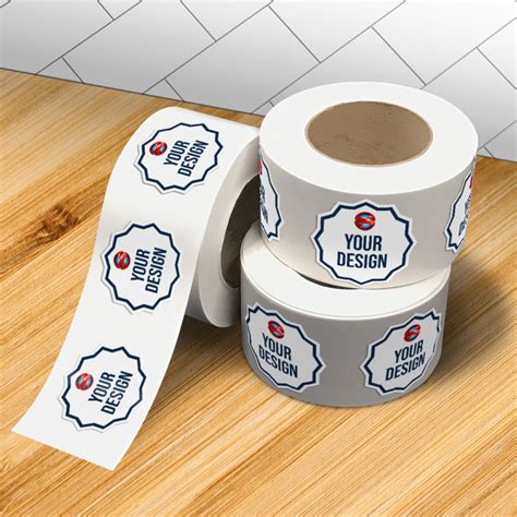 Custom Printed Roll Labels Bulk Vinyl Sticker Rolls