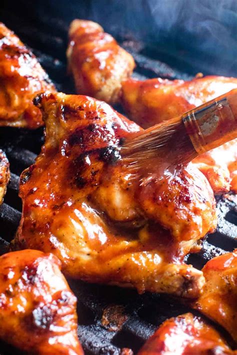 Here's the best recipe for grilling perfect bbq chicken for summer gatherings and cookouts. BBQ Chicken on the Grill! - Gimme Some Grilling
