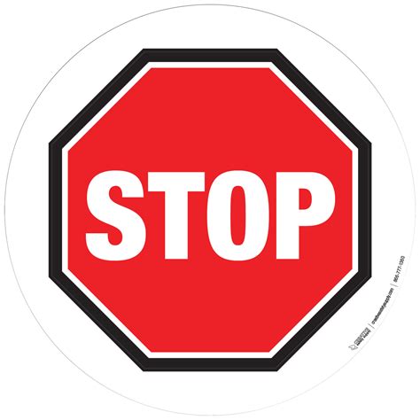 Floor Sign Basic Stop Sign With White Background Phs Safety