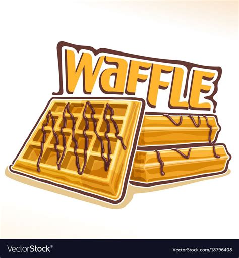 Logo For Belgian Waffle Royalty Free Vector Image Waffle Shop Waffle