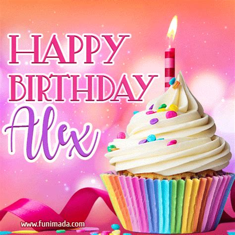 Happy Birthday Alex Lovely Animated  — Download On