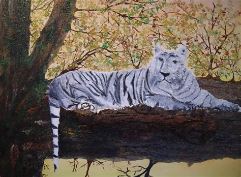 Peinture Tigre Blanc