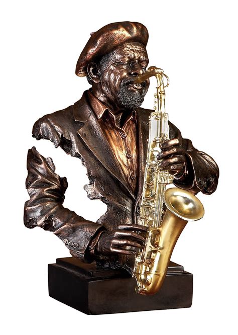 Abchomecollection Jazz Saxophone Player Figurine Arte De Cerámica
