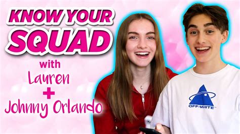 lauren and johnny orlando play know your squad youtube