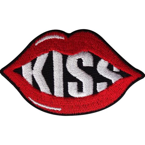 Kiss Patch Iron Sew On Jacket Jeans Motorcycle Embroidered Badge Lips