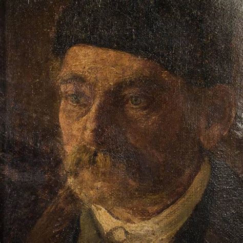 Antique 19th Century German Oil Painting Portrait Of A Gentleman At