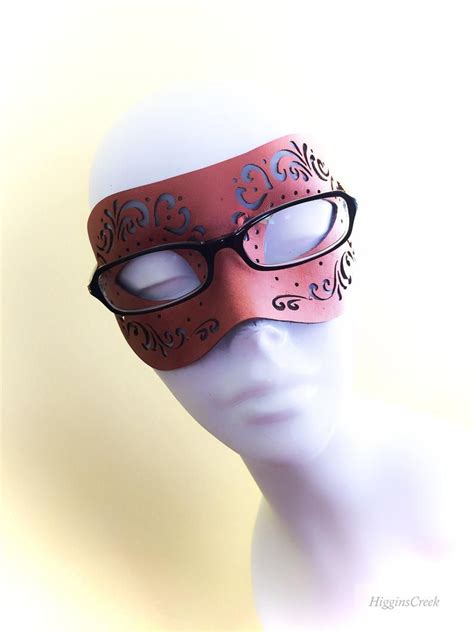 Mens Eyeglass Wearer Masquerade Mask For Eye Glasses Faux Etsy Masquerade Mask Masks